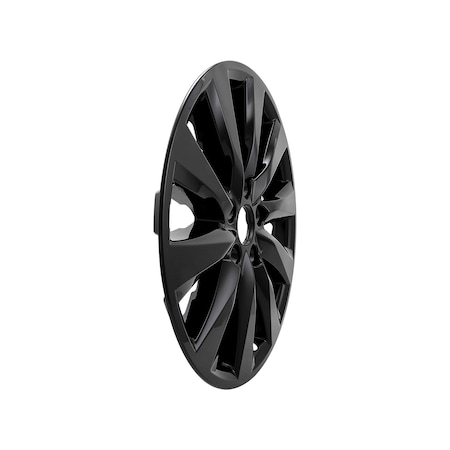 17, 10 Spoke, Painted, Gloss Black, ABS Plastic, Set Of 4, Not Compatible With Steel Wheels
